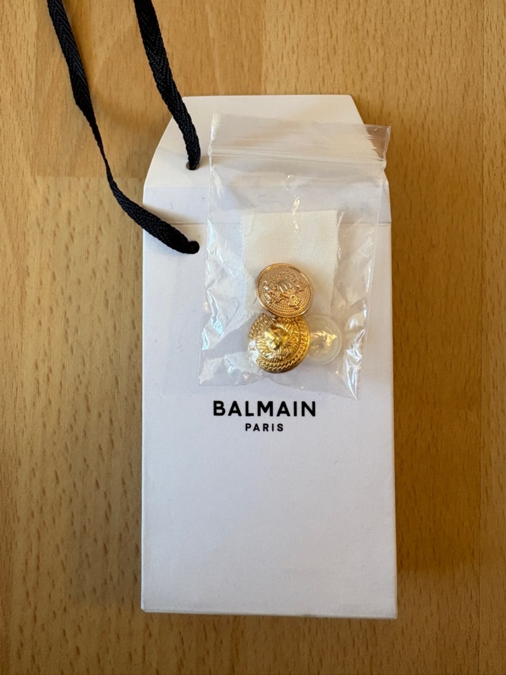 NWT Balmain Paris Gold Tone Decorative Buttons